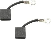 Two motor brushes with wire leads and ring terminals in a 192300 Generator Brush Set