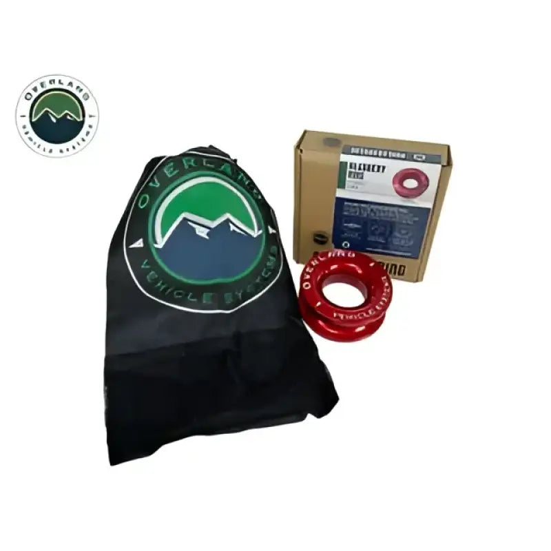 19240005 Overland Vcl Recovery Ring 2.5’ 10 000 Lb. Red W - Winch Snatch Block