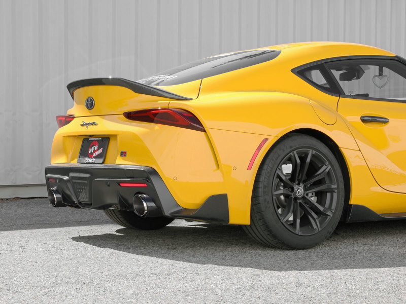 aFe 49-36050-C aFe POWER Takeda 2021 Toyota Supra 2.0L (t) 2.5in-3in 304 SS CB Exhaust w/ Carbon Tips