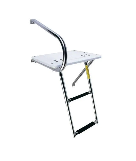 19536 Garelick O/B Poly Swim Platform, durable poly material, sleek design, sturdy surface, boating accessory, easy water access.