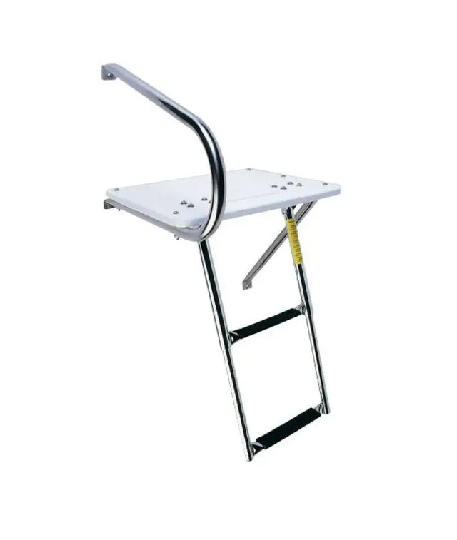 19536 Garelick O/B Poly Swim Platform, durable poly material, sleek design, sturdy surface, boating accessory, easy water access.