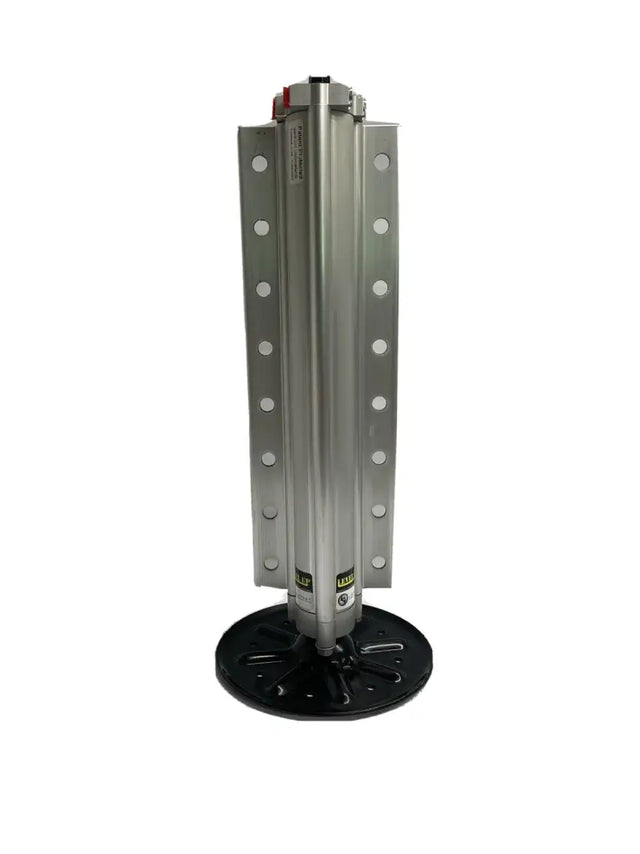 19586010 Lippert Comp 8K Trailer Jack Stand Alum - Durable aluminum construction, supports up to 8,000 lbs, easy installation, enhances trailer stability and safety.