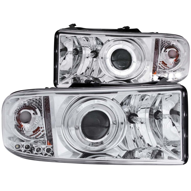 ANZO 111195 ANZO 1994-2001 Dodge Ram Projector Headlights w/ Halo Chrome