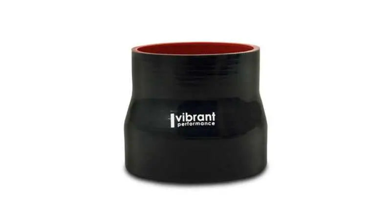 Vibrant 19748 Vibrant 3.5in I.D. x 4.250in I.D. x 4.5in Long 4 Ply Gloss Black Silicone Transition Hose