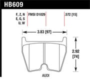 Hawk Performance HB609Z.572 Hawk Performance Ceramic Street Brake Pads