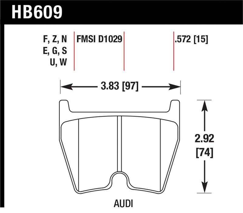 Hawk Performance HB609Z.572 Hawk Performance Ceramic Street Brake Pads