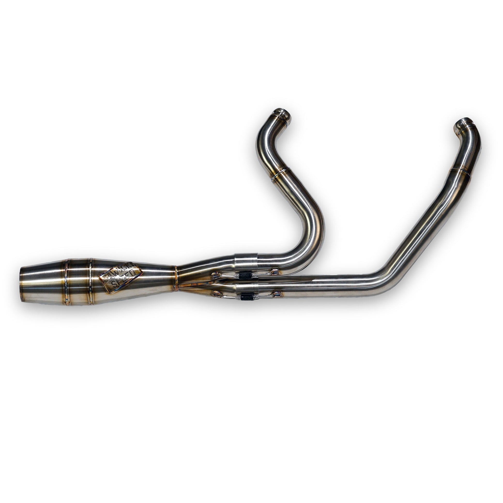 Sawicki Intmdtr M8 FLT Shorty Exhaust 930-02601 - Cannon Brushed SS