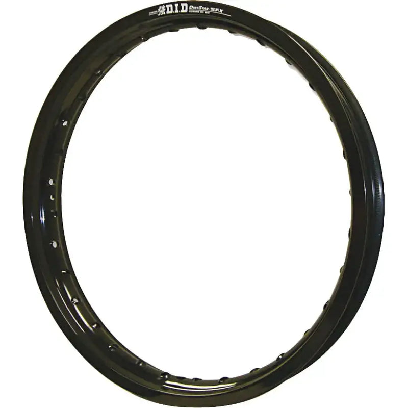 Black motorcycle wheel rim with spoke holes for 19x215stb01s Dirt Star St-X model
