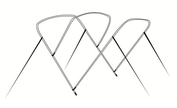 55405 Carver 3 Bow Top Frame 5487U