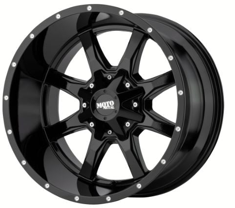 Wheel Pros Mo970 20X10 6-Lug Gloss Black Milled Lip Wheel