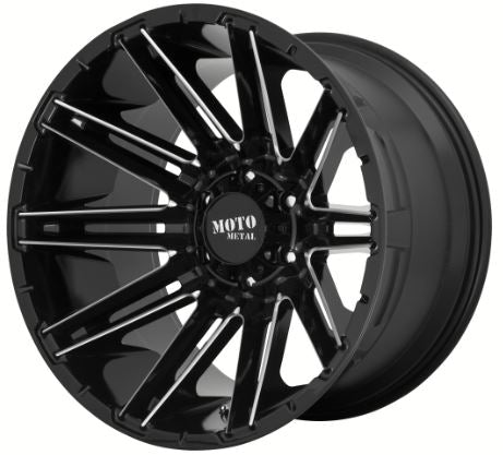 MO99822050318N 22 Inch Wheel Pros Mo998 5X5.0 Gloss Black Milled -18mm Offset
