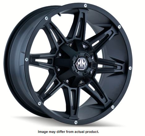 8090-8976MB Wheel Group Rampage (8090) Blk 18X9 8165.1/817