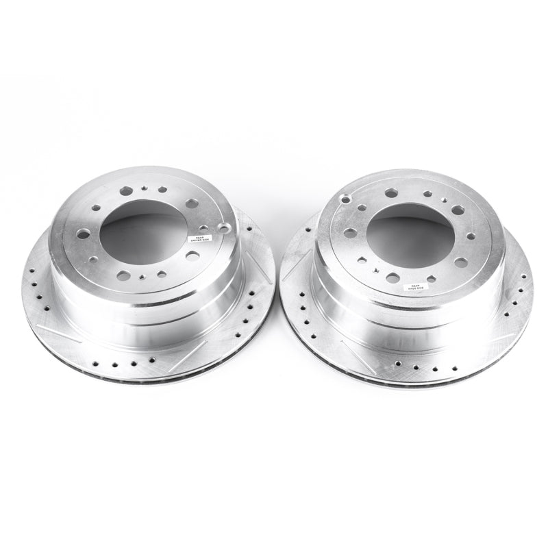 PowerStop JBR736XPR Power Stop 98-07 Lexus LX470 Rear Evolution Drilled & Slotted Rotors - Pair