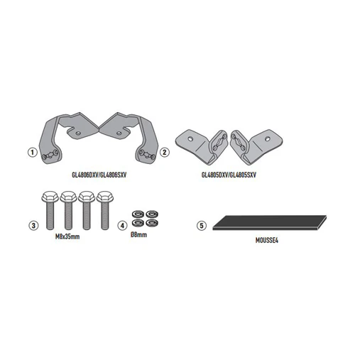 Givi 1192KIT Side Case Hardware Install W/O Top Case Hon