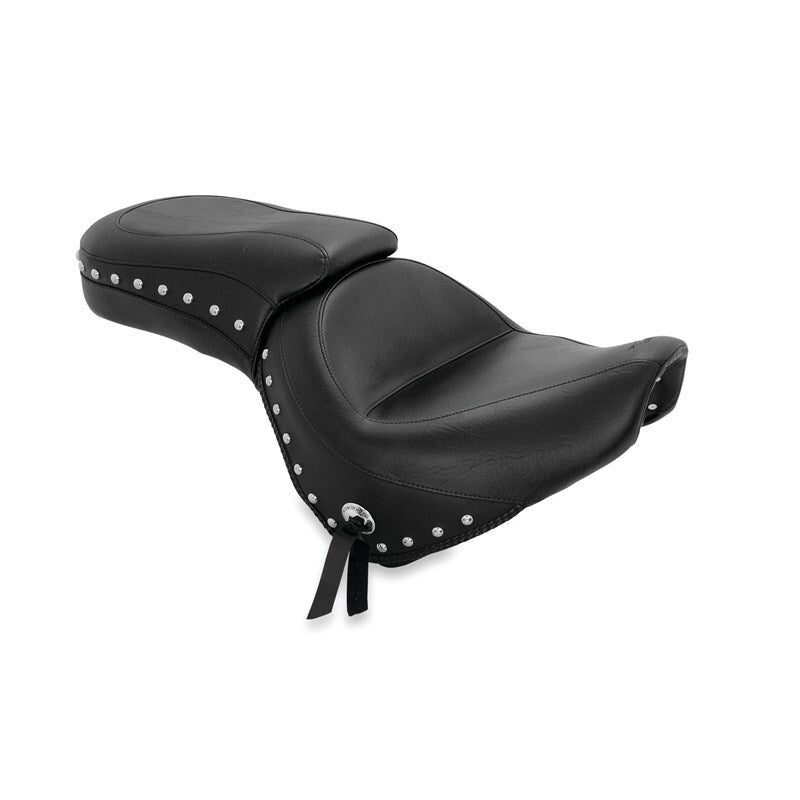 Mustang Motorcycle 76640 Mustang 10-13 Honda VT1300C Sabre,10-16 Stateline,10-15 Interstate 1PC Seat w/Studs - Black