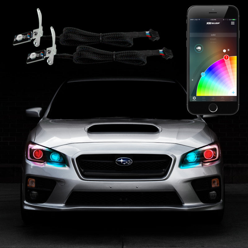 XK Glow 2xRGB Demon Eye Million Color XKGLOW Smartphone App Controlled Kit - XK042009