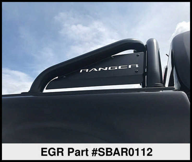EGR 2019+ Ford Ranger Black Powder Coat S-Series Sports Bar (w/o Side Plates) - SBAR0112