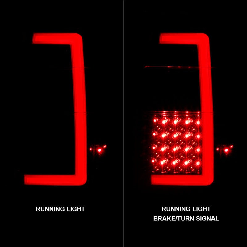 ANZO 311408 ANZO 07-17 Ford Expedition LED Taillights w/ Light Bar Black Housing Clear Lens