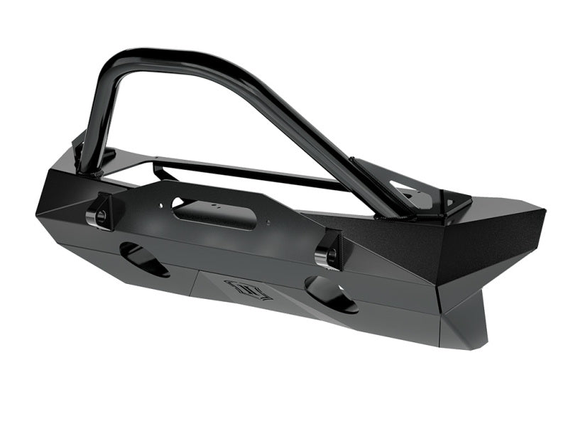ICON 25244 ICON 2018+ Jeep Wrangler JL / 2020+ Jeep Gladiator JT Pro Recessed Impact Front Bumper w/Bar & Tabs - 25244