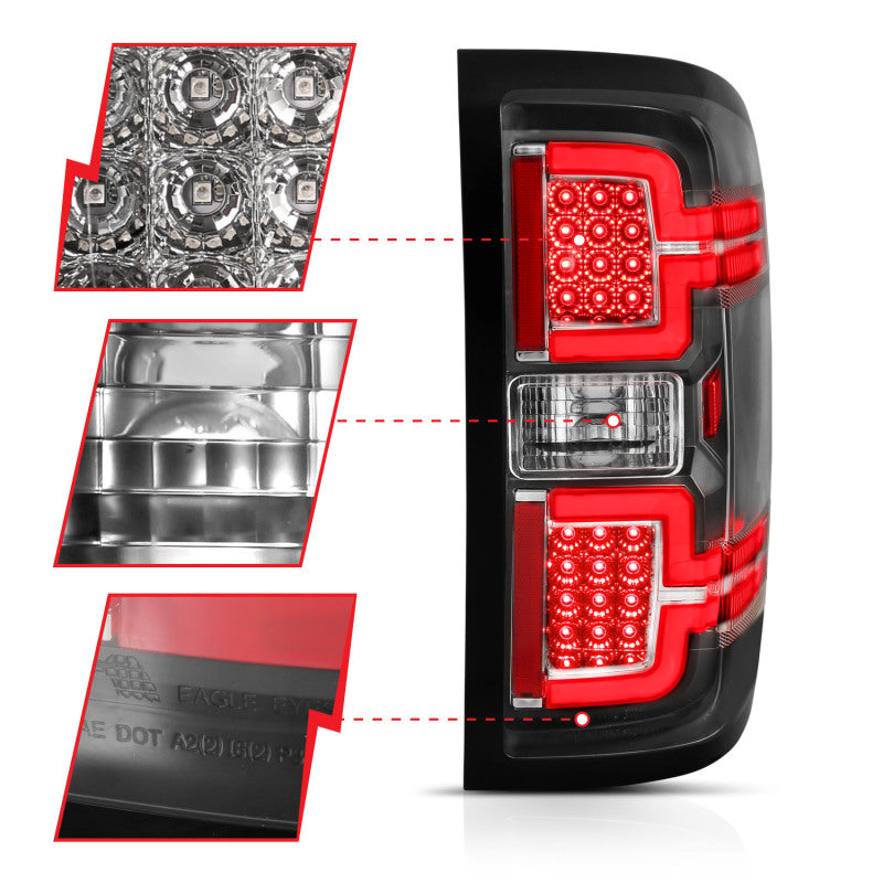 ANZO 311289 ANZO 2014-2018 Chevy Silverado 1500 LED Taillights Black