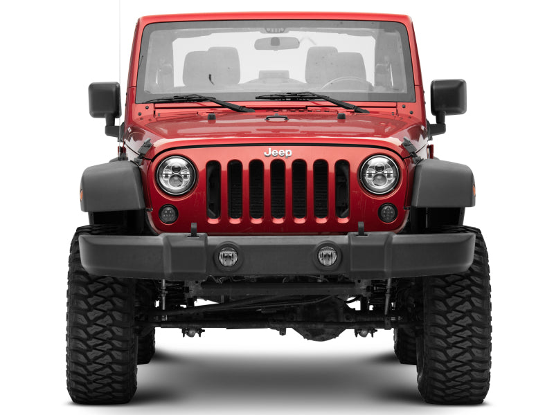 Raxiom J108043 Raxiom 97-18 Jeep Wrangler TJ/JK Axial Series LED Daymaker Headlights- Chrome Housing (Clear Lens)
