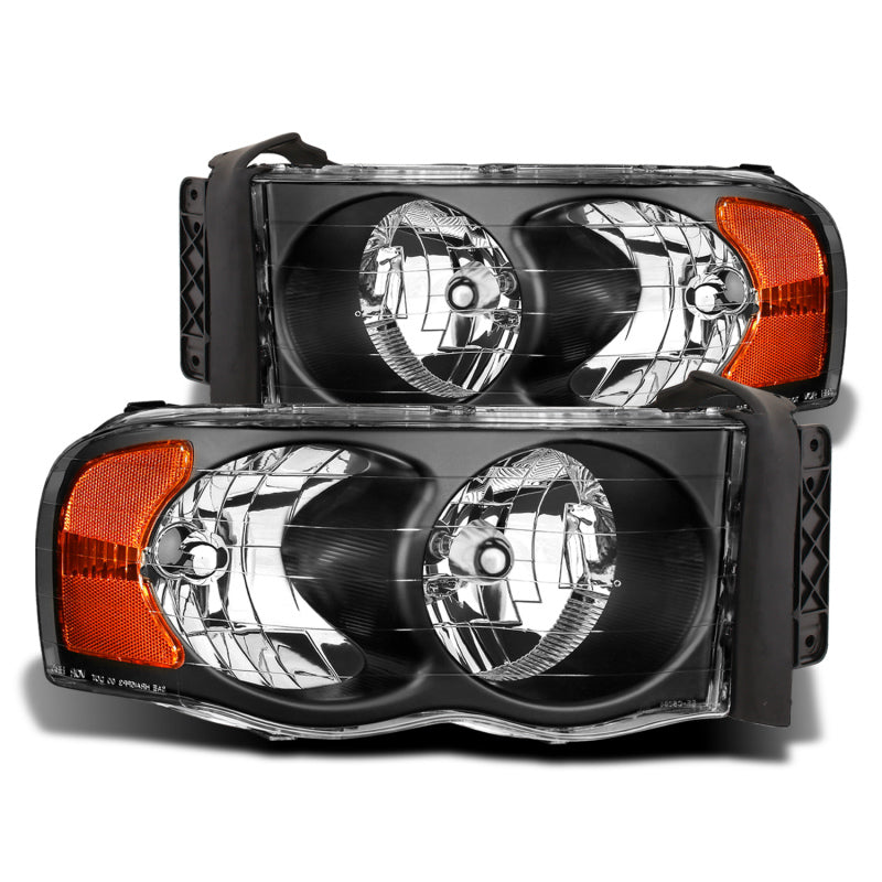 Raxiom R110143 Raxiom 02-05 Dodge RAM 1500 Crystal Headlights- Black Housing (Clear Lens) - R110143