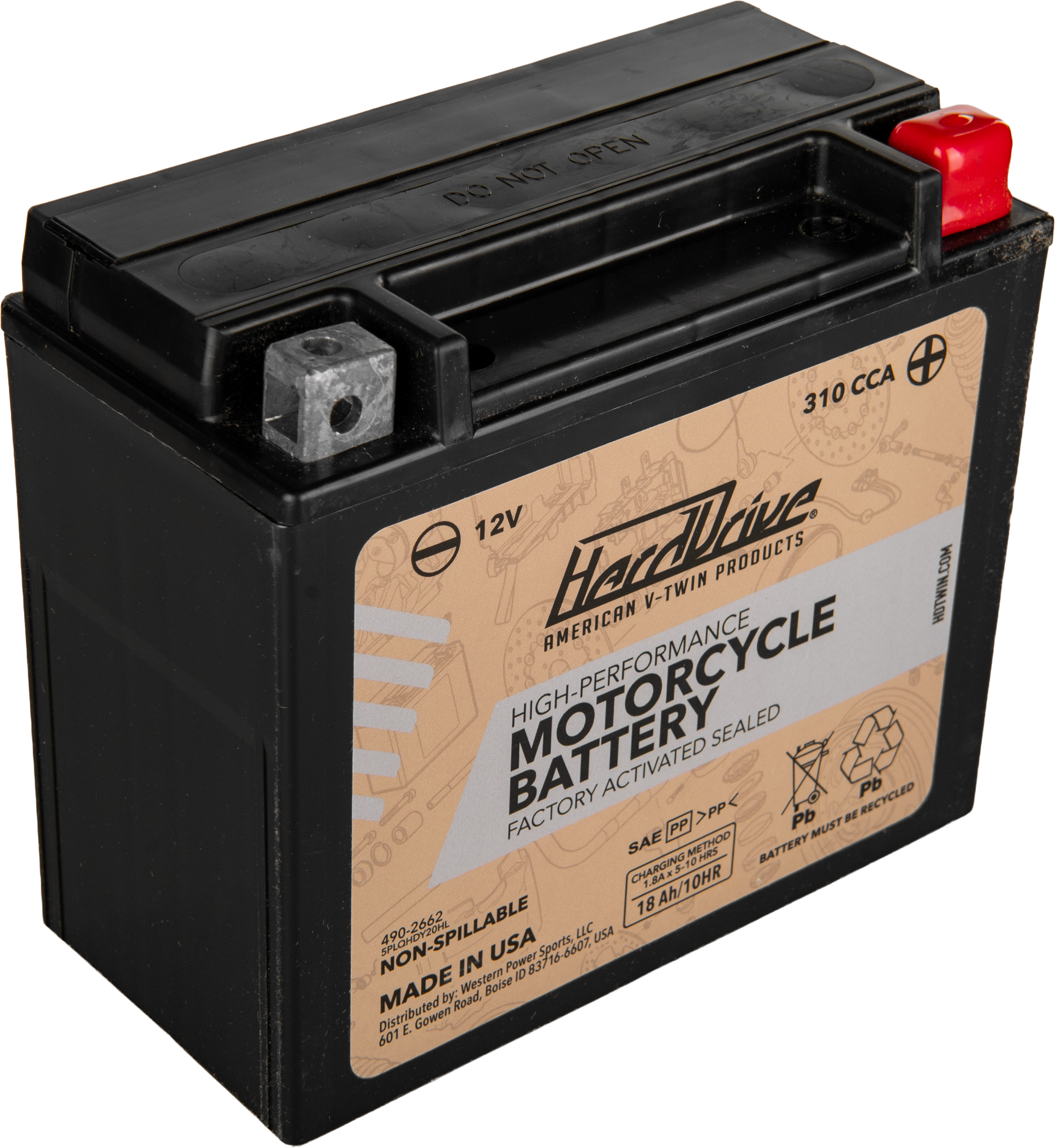 Harddrive AGM Sealed Battery HRDM720BH - High Perform YTX20HL Cca 310