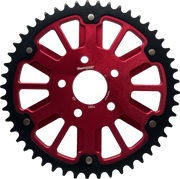 Supersprox Stealth 49T Rear Sprockets RST-7080:49-Red - Red Black Sprocket Alum Car Steel Teeth