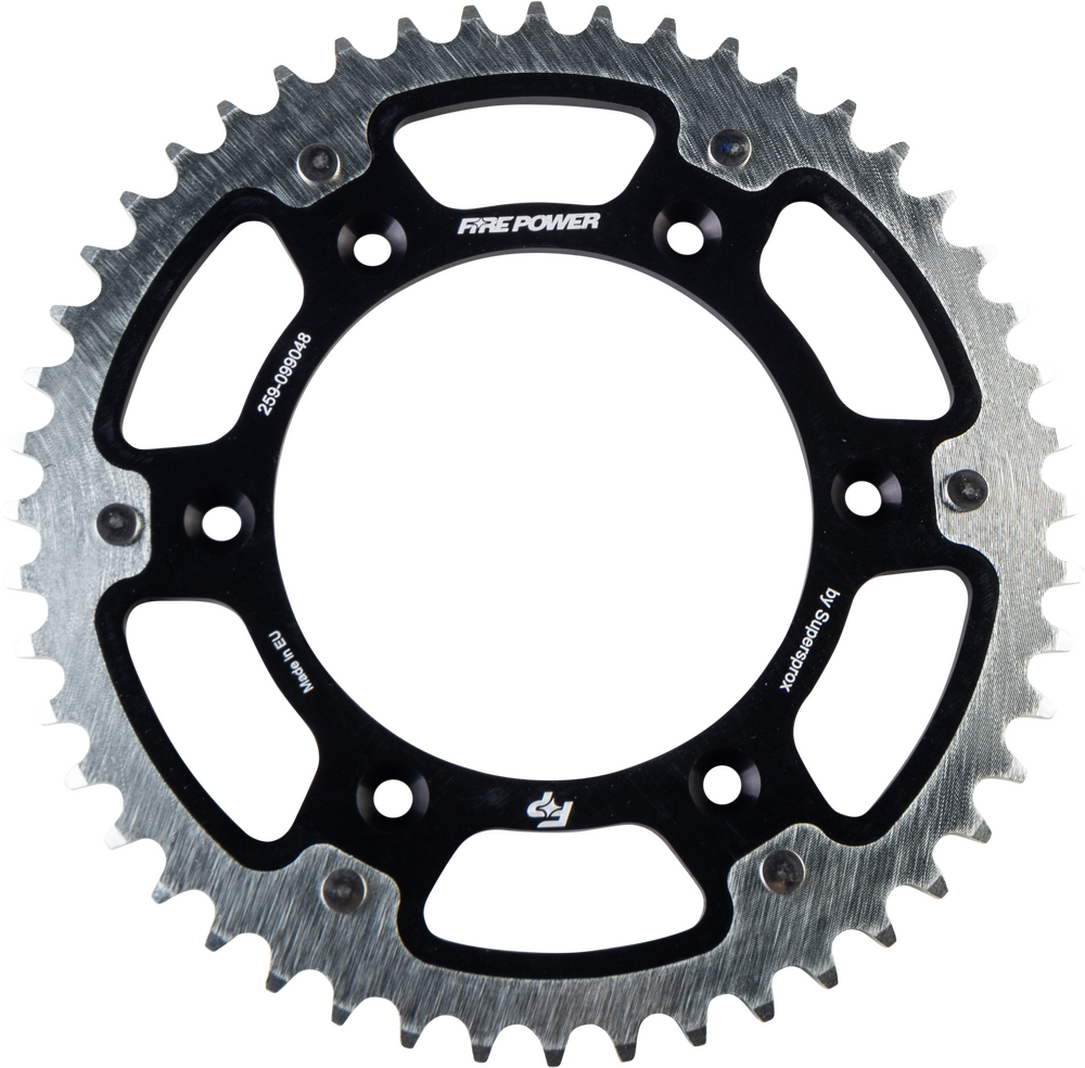 FPH-990-48-BLK Fire Power Rear Sprocket Hybrid 48T Blk/Sil