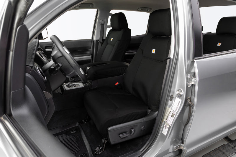 Covercraft 19-21 Chevrolet Silverado Carhartt PrecisionFit Custom Front Row Seat Covers - Blk