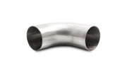 Vibrant 13346 Vibrant 2.0in OD 3.23in Tangent Length T304 SS 90 Deg Mandrel Bend w/Extended Leg Length