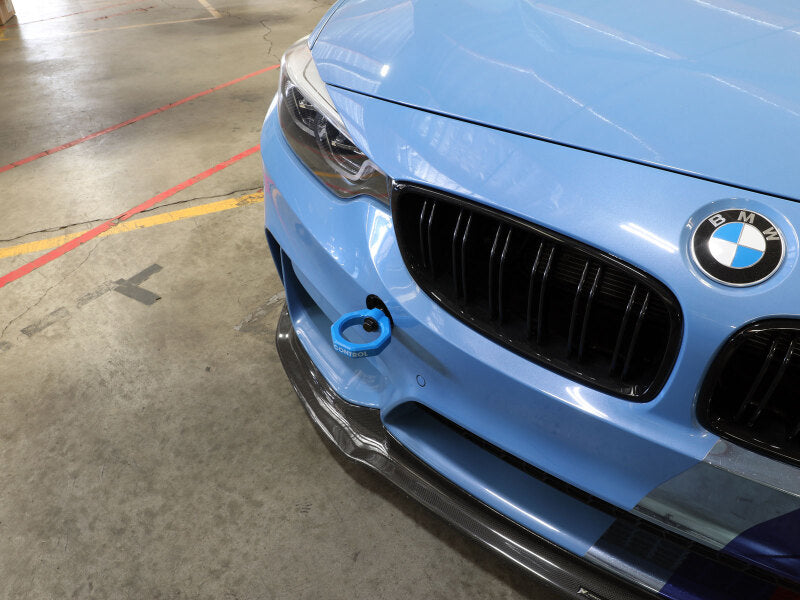 aFe 450-502001-L aFe Control Front Tow Hook Blue BMW F-Chassis 2/3/4/M