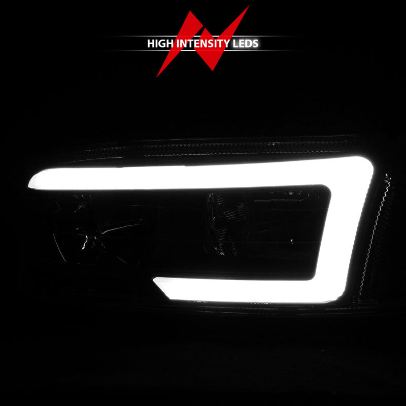 ANZO 111522 Anzo 99-17 GMC Sierra/Denali Headlights Black Amber (w/C Light Bars)