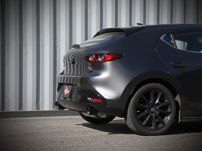 aFe 49-37023-B aFe 19-22 Mazda 3 L4 2.5L Takeda 3in to 2-1/2in 304 Stainless Steel Axle-Back Exhaust w/ Black Tip