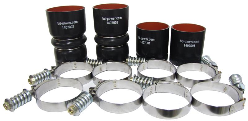 BD Diesel 1047037 BD Diesel Intercooler Hose & Clamp Kit - 2008-2010 Ford 6.4L Powerstroke - 1047037