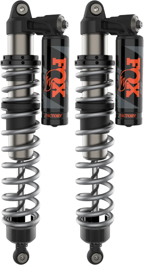 Black and silver coilover shocks with dual-speed compression for RV parts & accessories