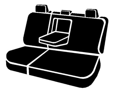 SL62-79 BLK/BLK FIA Sl Rear 60/40 Split Seat Cover Ford