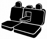 SL62-80 BLK/BLK FIA Sl Rear 60/40 Split Seat Cover Ford