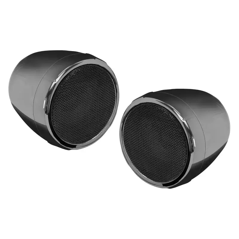 2 Speaker Bt Amplified Kit 3’’ Speakers Black Chrome - Powersports