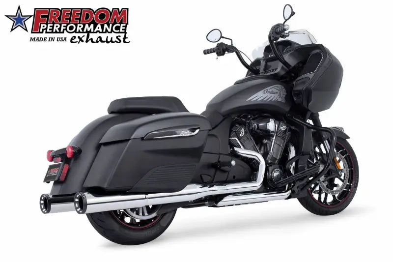 2 Step 4.5" Straight Slip Ons Indian Chrm/ Blk Sculp Tip 