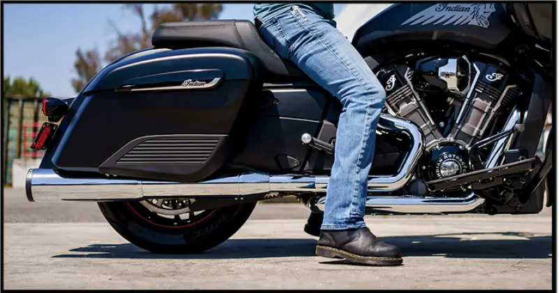 2 Step 4.5" Straight Slip Ons Indian Chrome 