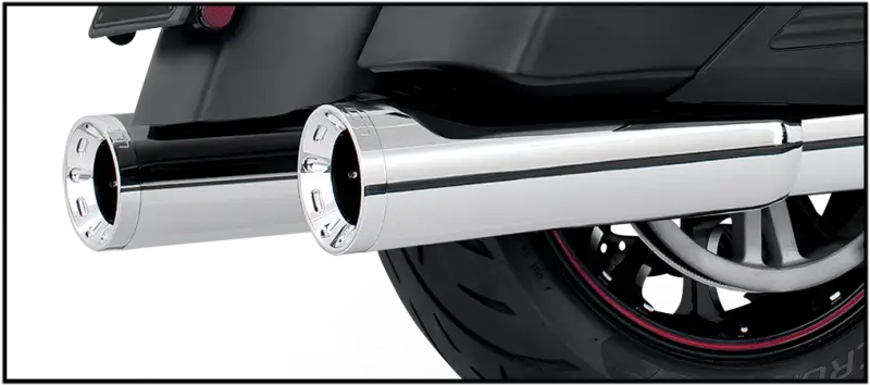 2 Step 4.5" Straight Slip Ons Indian Chrome 