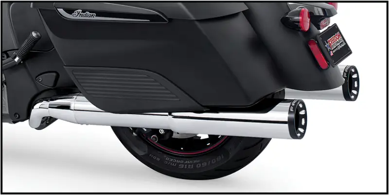 2 Step 4.5" Straight Slip Ons Indian Chrome 