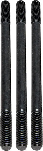 Black threaded cylinder studs for Twin Cam engines, ideal for studs twin cam setups