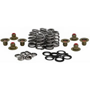Engine valve spring kit with titanium retainers, seals, and springs for high performance