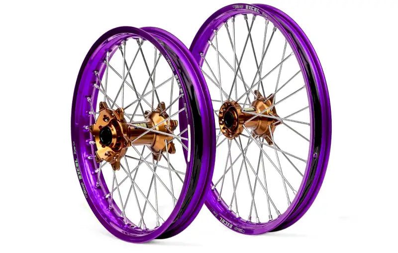 20-3131OB-A60 Dubya Front Wheel 1.60 X 21 Orange Kite Hub Black A60 Rim - Rims