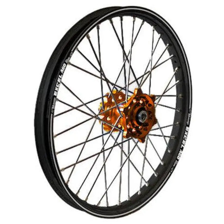 20-4181OB Dubya Front Wheel 1.40 X 19 Orange Kite Hub Black Rim - RV and Auto Parts