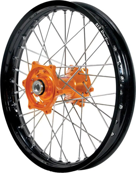 20-4183OB Dubya Rear Wheel 1.85 X 16 Orange Kite Hub Black Rim - RV and Auto Parts