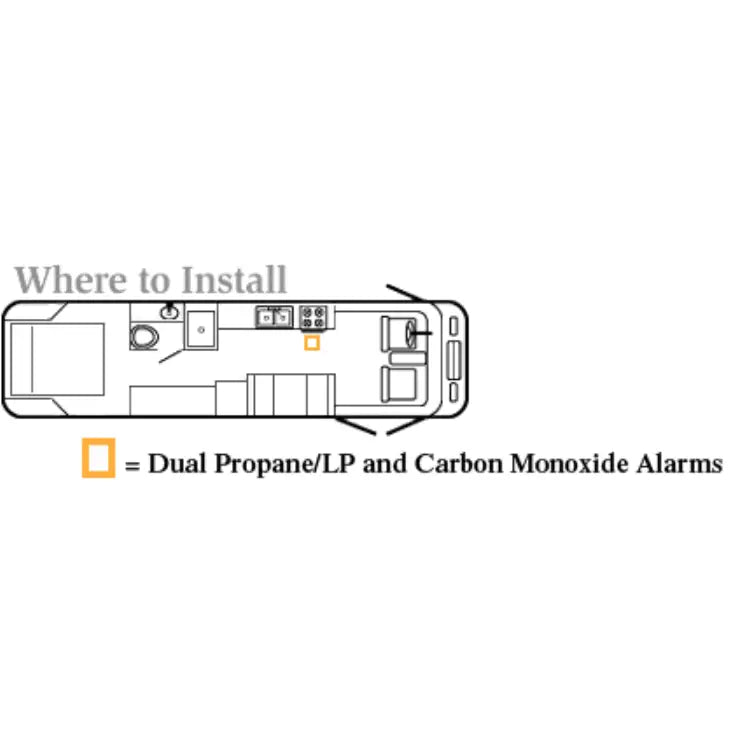 20-441-P-BL MTI Industry Propane Leak Detector Surface Mount - RV and Camper