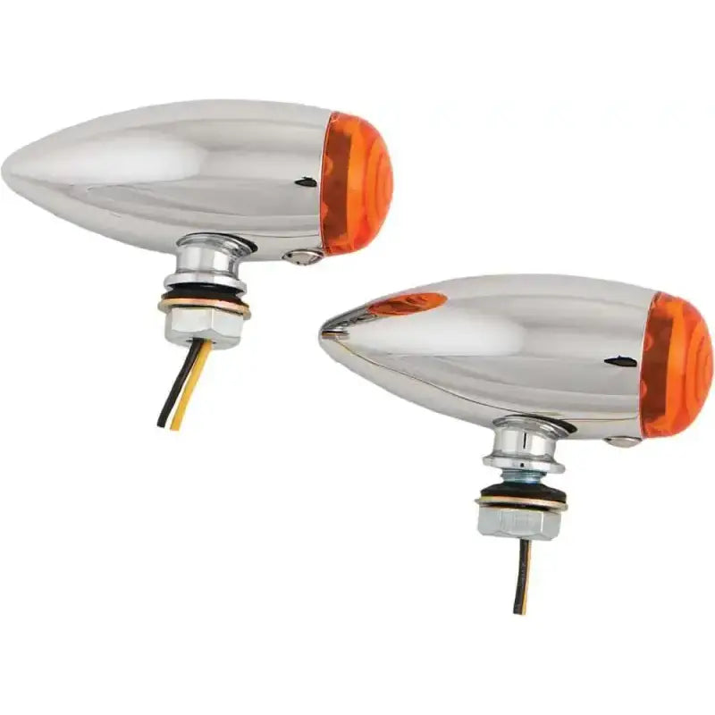 20-6589SALED Led Bullet Marker Light Chrome W/Amber Lens